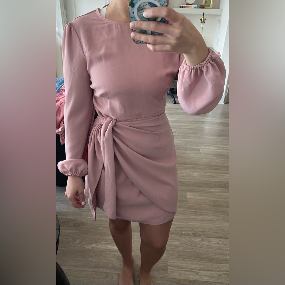 Pink Long Sleeve Dress - Size Medium